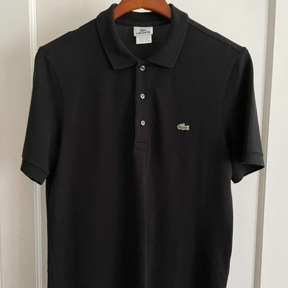 Lacoste Polo Shirt | Size (4) Fits S-M | Black